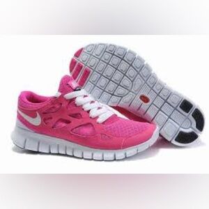 Girls’ Pink Nike Free Run 2 (GS) Running Trainers